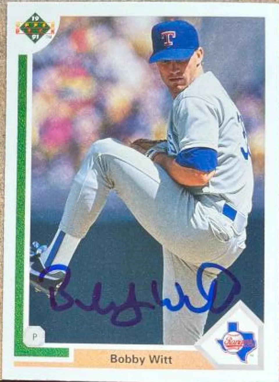 Bobby Witt Signed 1991 Upper Deck Baseball Card - Texas Rangers