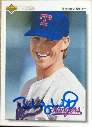 Bobby Witt Signed 1992 Upper Deck Baseball Card - Texas Rangers