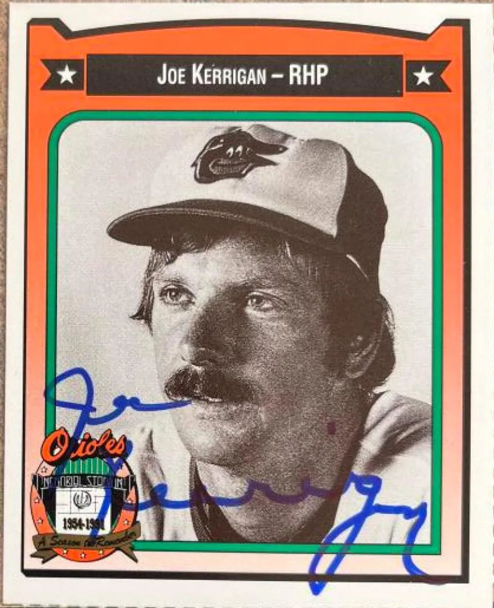 Joe Kerrigan Signed 1991 Crown Cola Baseball Card - Baltimore Orioles