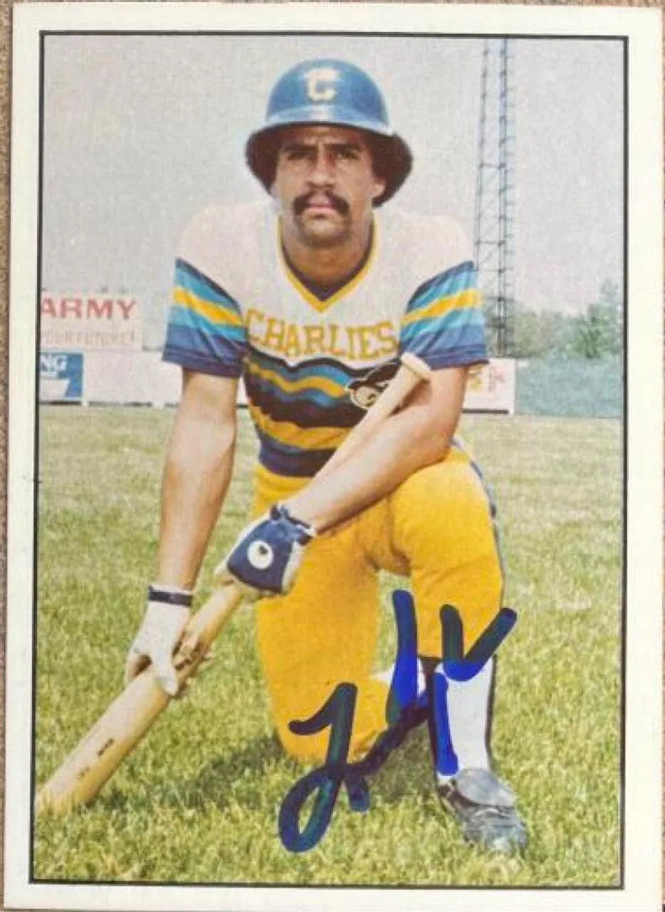 Luis Pujols Signed 1978 TCMA Baseball Card - Charleston Charlies