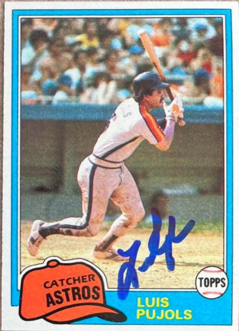 ルイス・プホルス サイン入り 1981 Topps ベースボールカード - ヒューストン・アストロズ