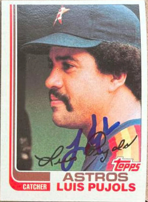 Luis Pujols Signed 1982 Topps Baseball Card - Houston Astros