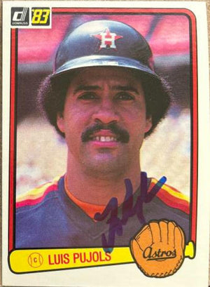 Luis Pujols Signed 1983 Donruss Baseball Card - Houston Astros