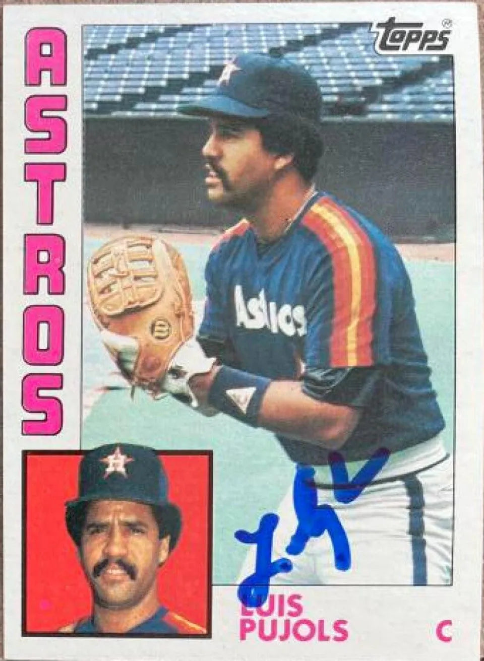 Luis Pujols Signed 1984 Topps Baseball Card - Houston Astros