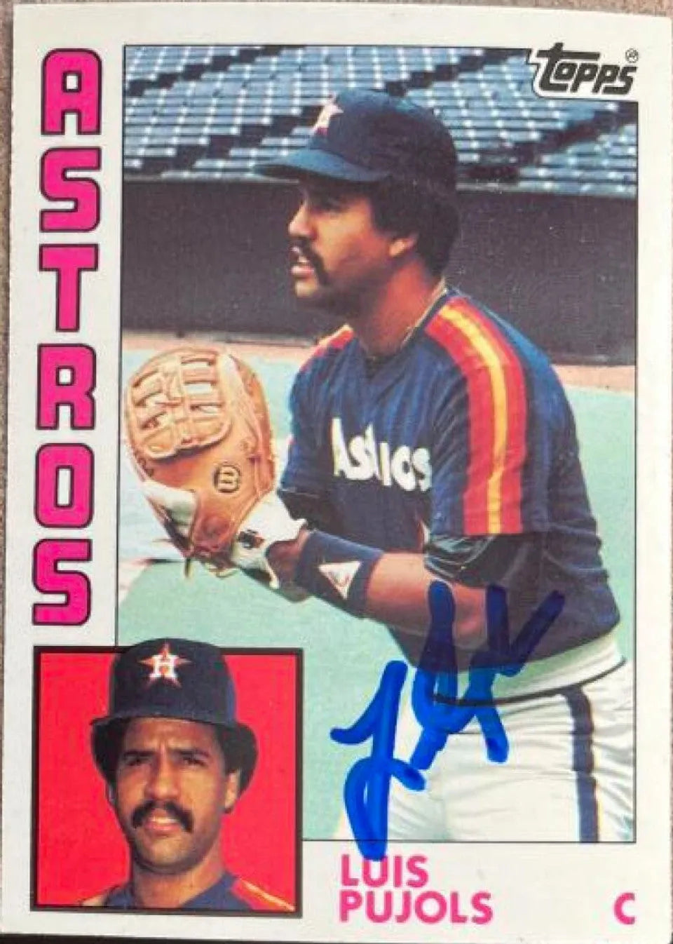 Luis Pujols Signed 1984 Topps Tiffany Baseball Card - Houston Astros