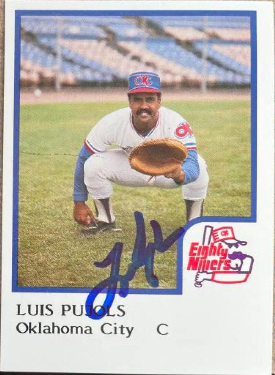 Luis Pujols Signed 1986 ProCards Baseball Card - Oklahoma City 89ers