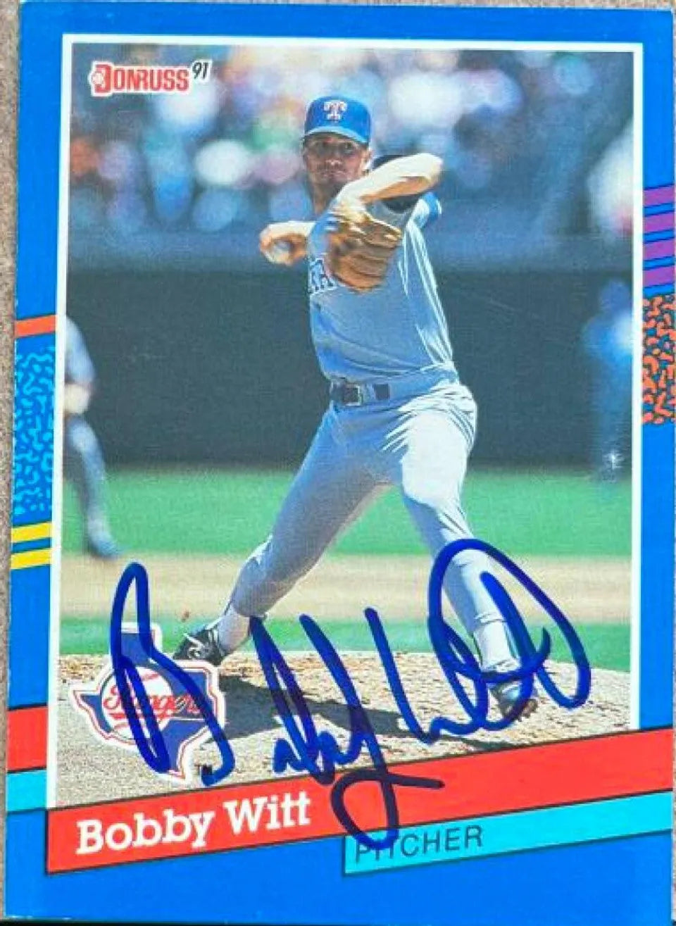 Bobby Witt Signed 1991 Donruss Baseball Card - Texas Rangers