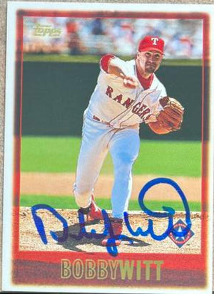 Bobby Witt Signed 1997 Topps Baseball Card - Texas Rangers