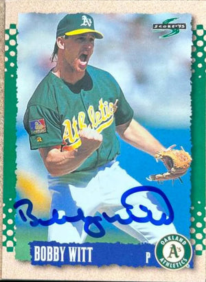 Bobby Witt Signed 1995 Score Baseball Card - Oakland A's