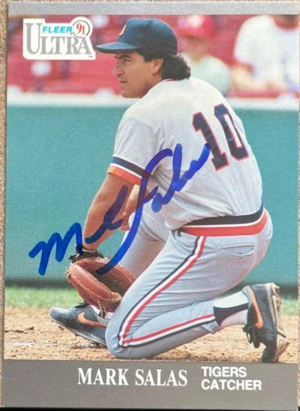 Mark Salas Signed 1991 Fleer Ultra Baseball Card - Detroit Tigers