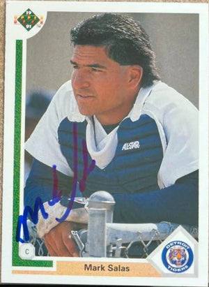 Mark Salas Signed 1991 Upper Deck Baseball Card - Detroit Tigers