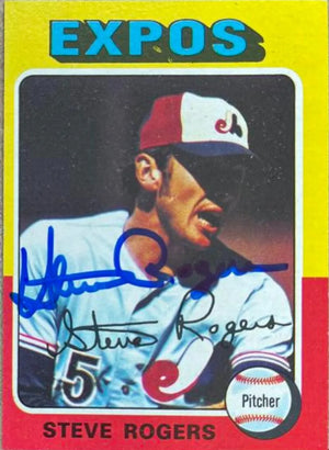 Steve Rogers Signed 1975 Topps Baseball Card - Montreal Expos