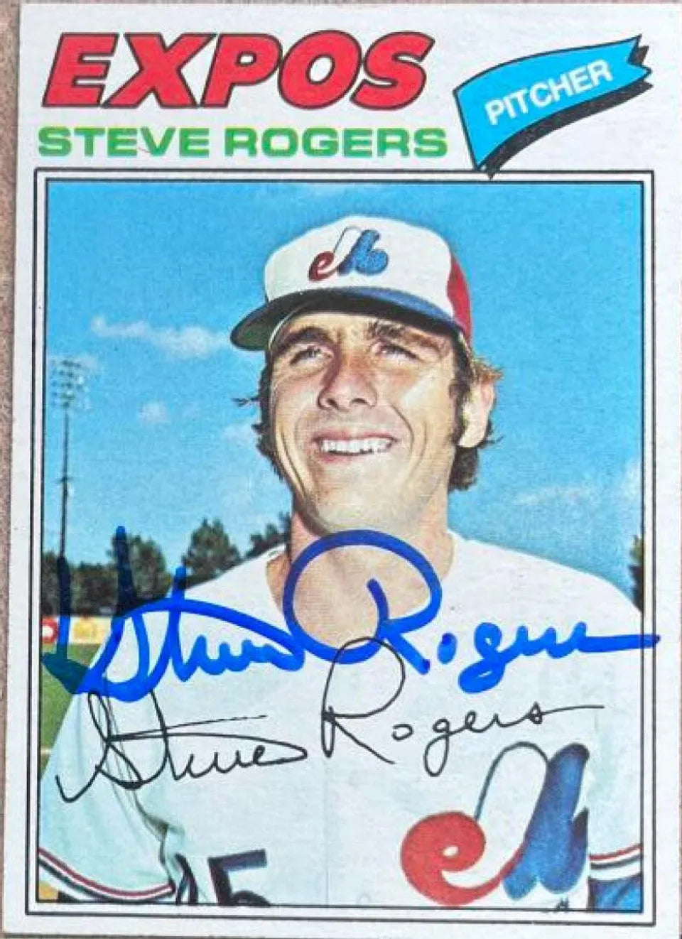 Steve Rogers Signed 1977 Topps Baseball Card - Montreal Expos