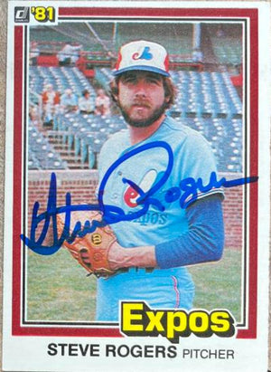 Steve Rogers Signed 1981 Donruss Baseball Card - Montreal Expos
