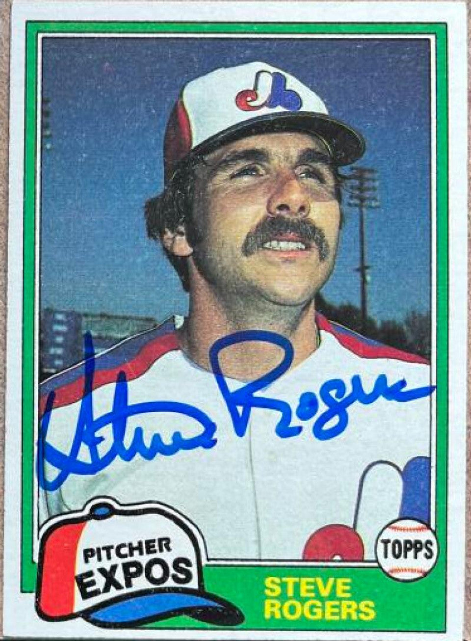 Steve Rogers Signed 1981 Topps Baseball Card - Montreal Expos