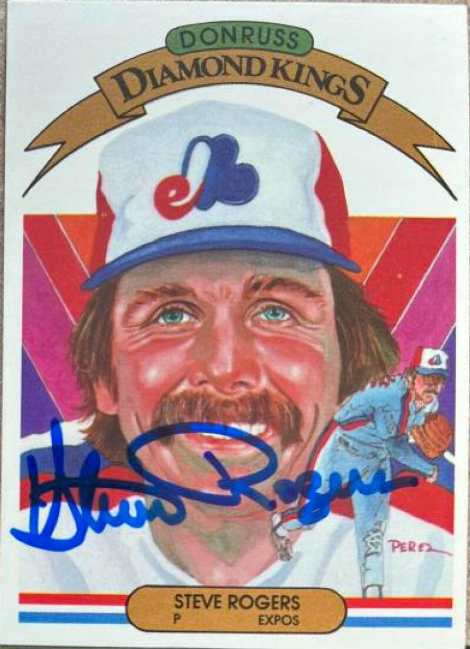 Steve Rogers Signed 1983 Donruss Diamond Kings Baseball Card - Montreal Expos