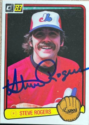 Steve Rogers Signed 1983 Donruss Baseball Card - Montreal Expos