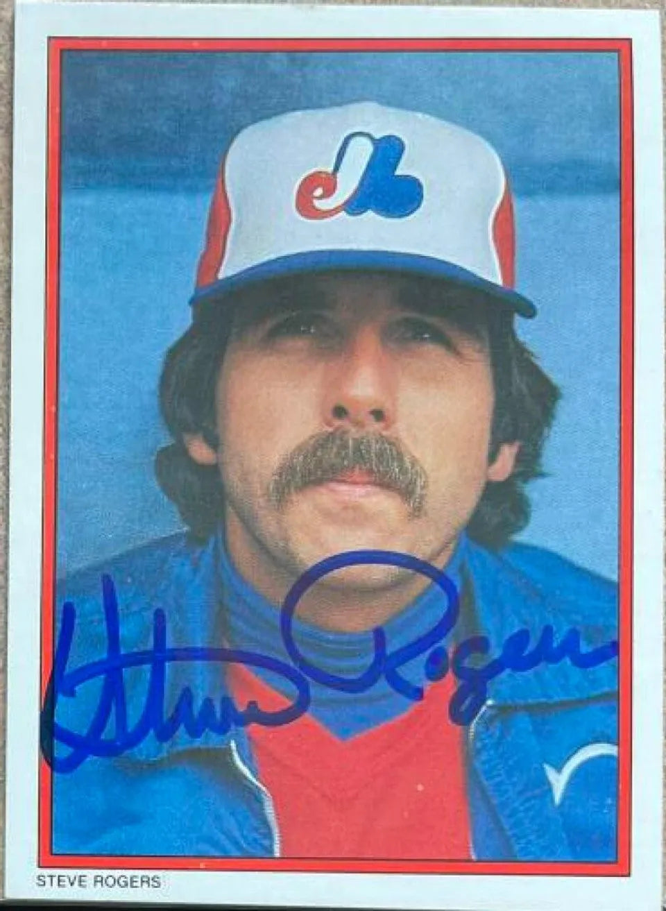 Steve Rogers Signed 1984 Topps All-Star Glossy Baseball Card - Montreal Expos