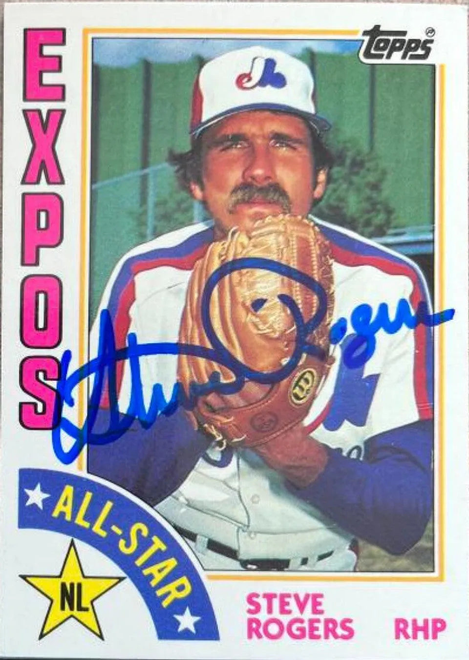 Steve Rogers Signed 1984 Topps Tiffany Baseball Card - Montreal Expos