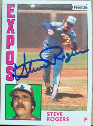 Steve Rogers Signed 1984 Nestle Baseball Card - Montreal Expos