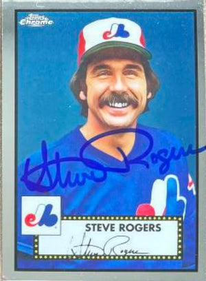 Steve Rogers Signed 2021 Topps Chrome Platinum Anniversary Baseball Card - Montreal Expos