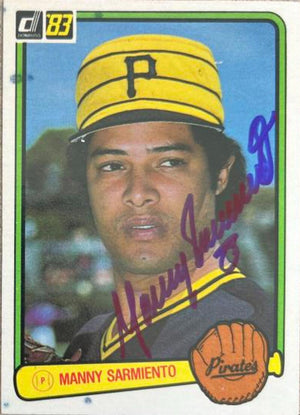 Manny Sarmiento Signed 1983 Donruss Baseball Card - Pittsburgh Pirates