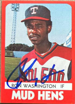 Ron Washington Signed 1980 TCMA Baseball Card - Toledo Mud Hens