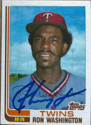 Ron Washington Signed 1982 Topps Traded Baseball Card - Minnesota Twins