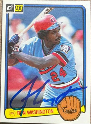 Ron Washington Signed 1983 Donruss Baseball Card - Minnesota Twins