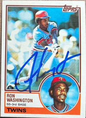 Ron Washington Signed 1983 Topps Baseball Card - Minnesota Twins