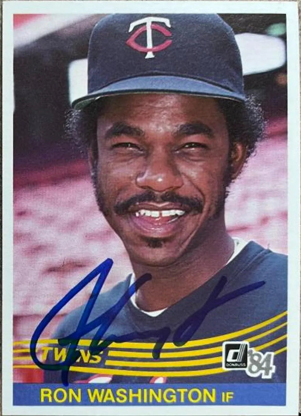 Ron Washington Signed 1984 Donruss Baseball Card - Minnesota Twins