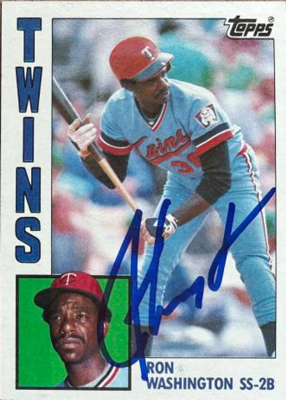 Ron Washington Signed 1984 Topps Baseball Card - Minnesota Twins