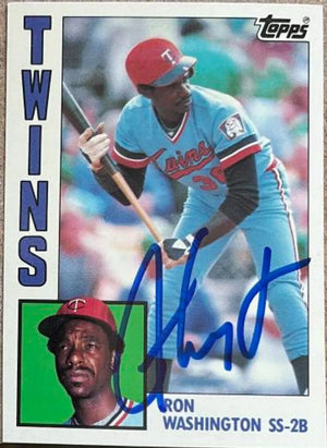 Ron Washington Signed 1984 Topps Tiffany Baseball Card - Minnesota Twins