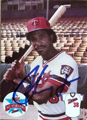 Ron Washington Signed 1985 Team Issue Baseball Card - Minnesota Twins