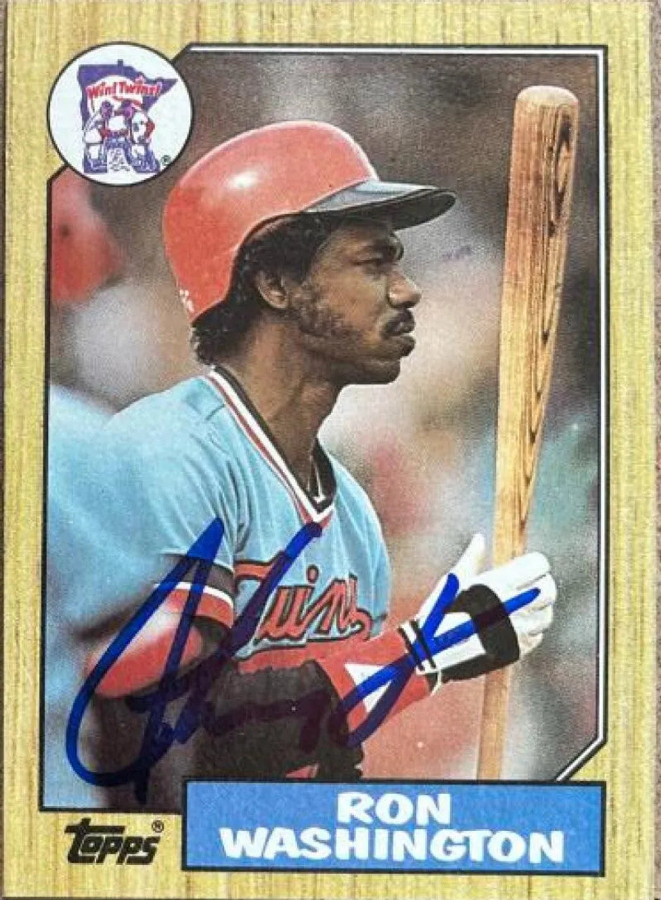 Ron Washington Signed 1987 Topps Baseball Card - Minnesota Twins