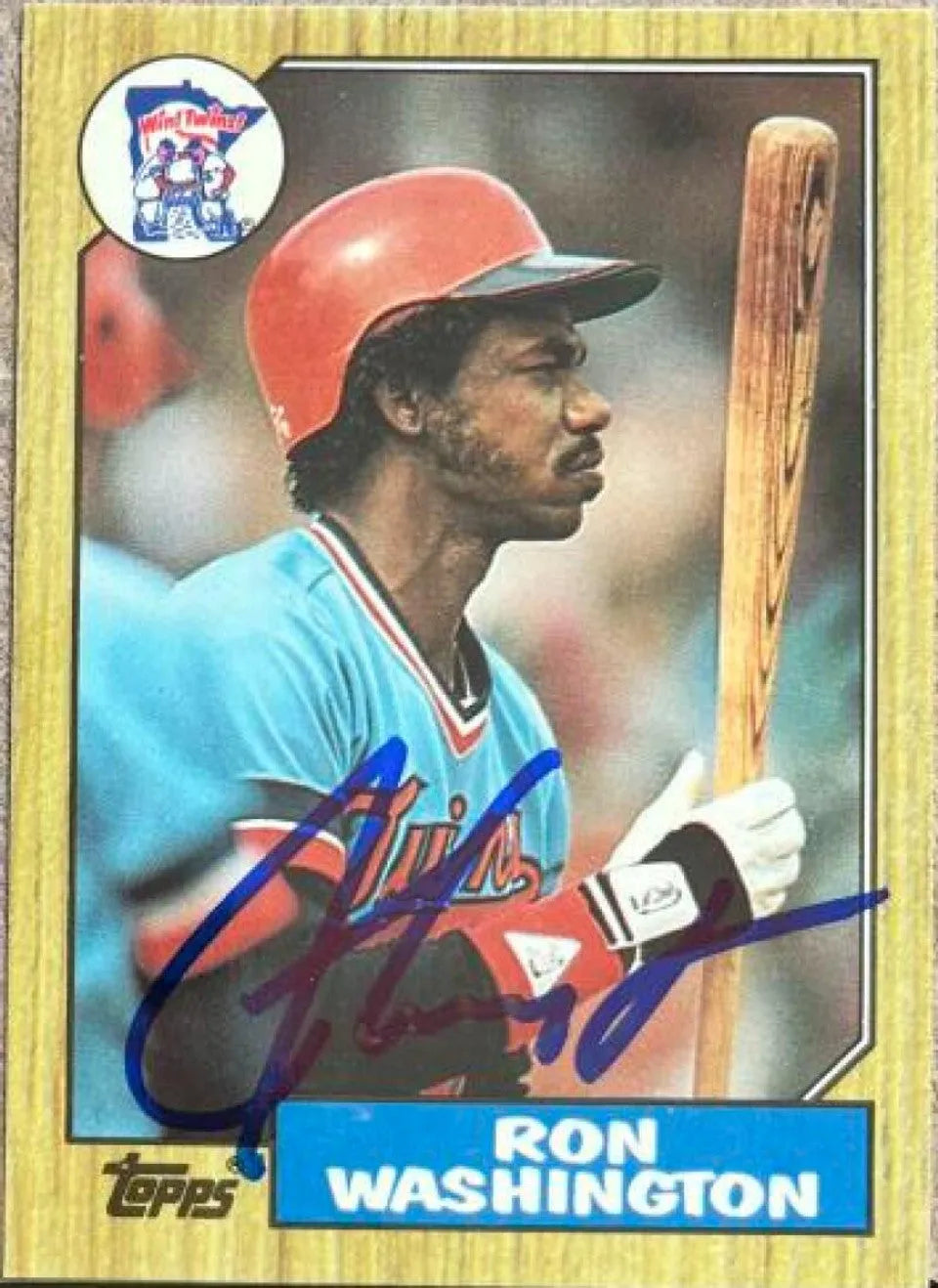 Ron Washington Signed 1987 Topps Tiffany Baseball Card - Minnesota Twins