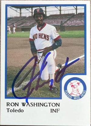 Ron Washington Signed 1986 ProCards Baseball Card - Toledo Mud Hens