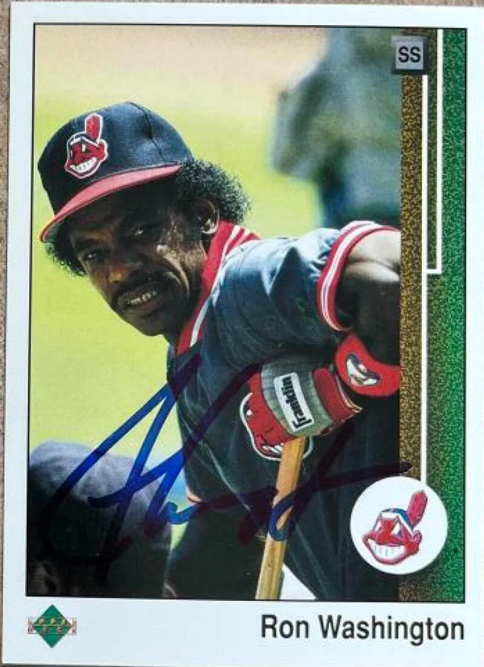 Ron Washington Signed 1989 Upper Deck Baseball Card - Cleveland Indians