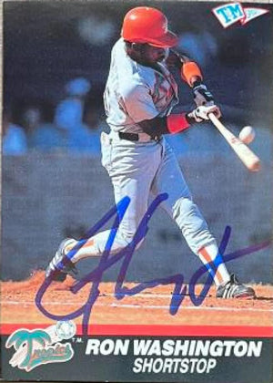 Ron Washington Signed 1989-90 T&M Senior League Baseball Card