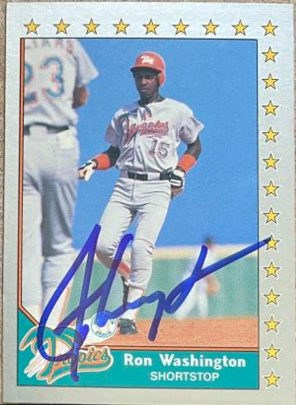 Ron Washington Signed 1990 Pacific Senior League Baseball Card