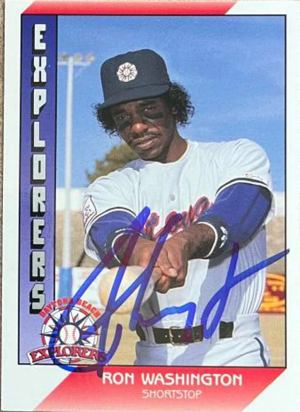 Ron Washington Signed 1991 Pacific Senior League Baseball Card #47