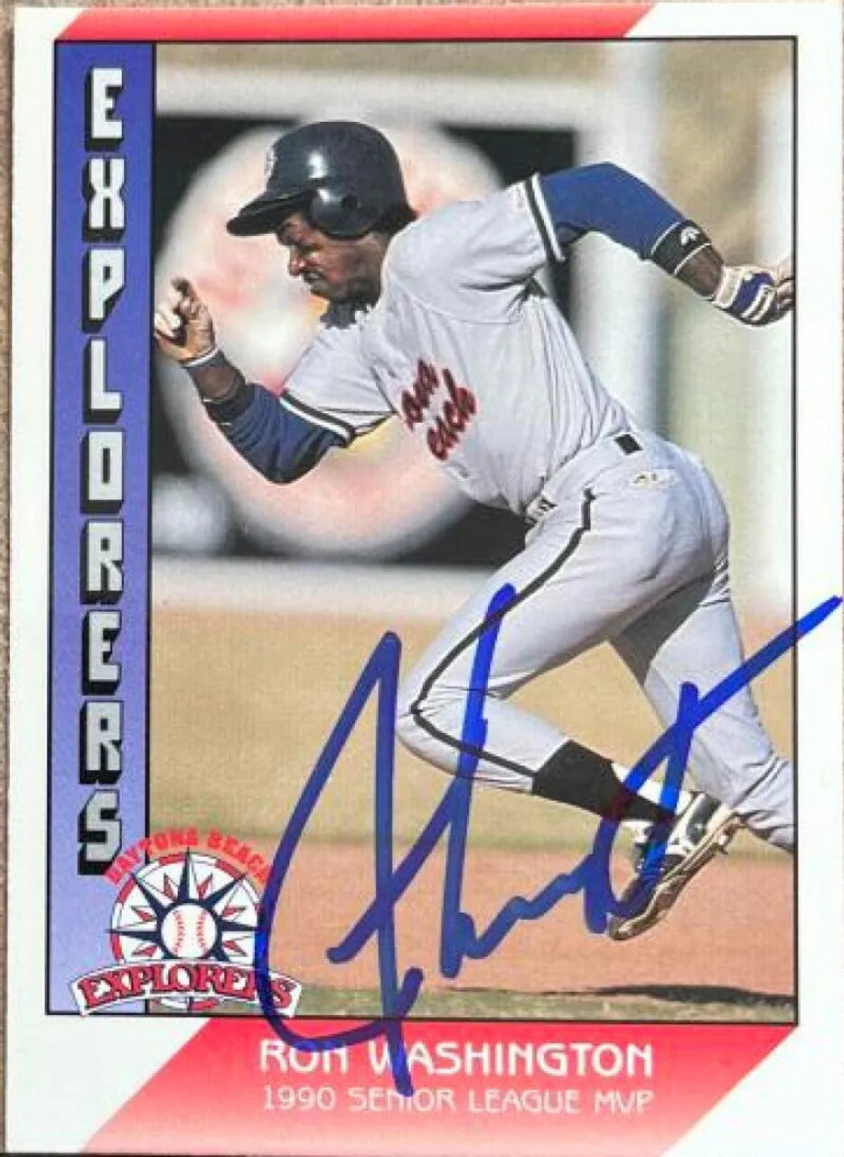 Ron Washington Signed 1991 Pacific Senior League Baseball Card #48