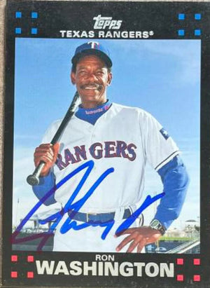 Ron Washington Signed 2007 Topps Baseball Card - Texas Rangers