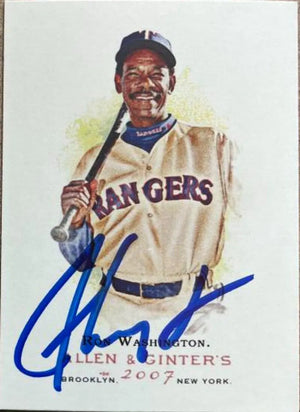 Ron Washington Signed 2007 Allen & Ginter Baseball Card - Texas Rangers