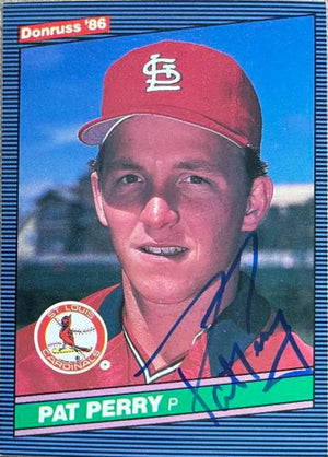 Pat Perry Signed 1986 Donruss Baseball Card - St Louis Cardinals