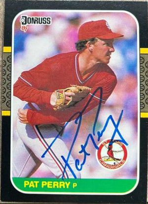 Pat Perry Signed 1987 Donruss Baseball Card - St Louis Cardinals