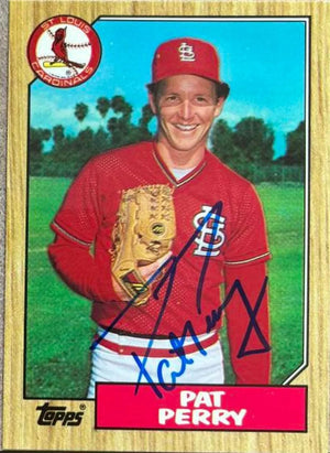 Pat Perry Signed 1987 Topps Tiffany Baseball Card - St Louis Cardinals