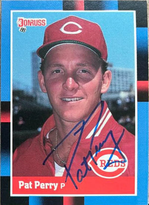 Pat Perry Signed 1988 Donruss Baseball Card - Cincinnati Reds