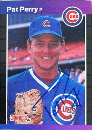 Pat Perry Signed 1989 Donruss Baseball Card - Chicago Cubs