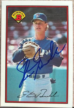 Steve Buechele Signed 1989 Bowman Tiffany Baseball Card - Texas Rangers